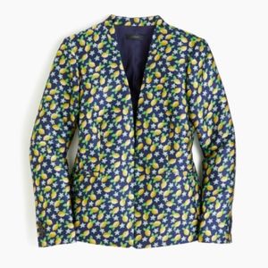 J. Crew Going-Out Blazer In Lemon Jacquard 2 H8150